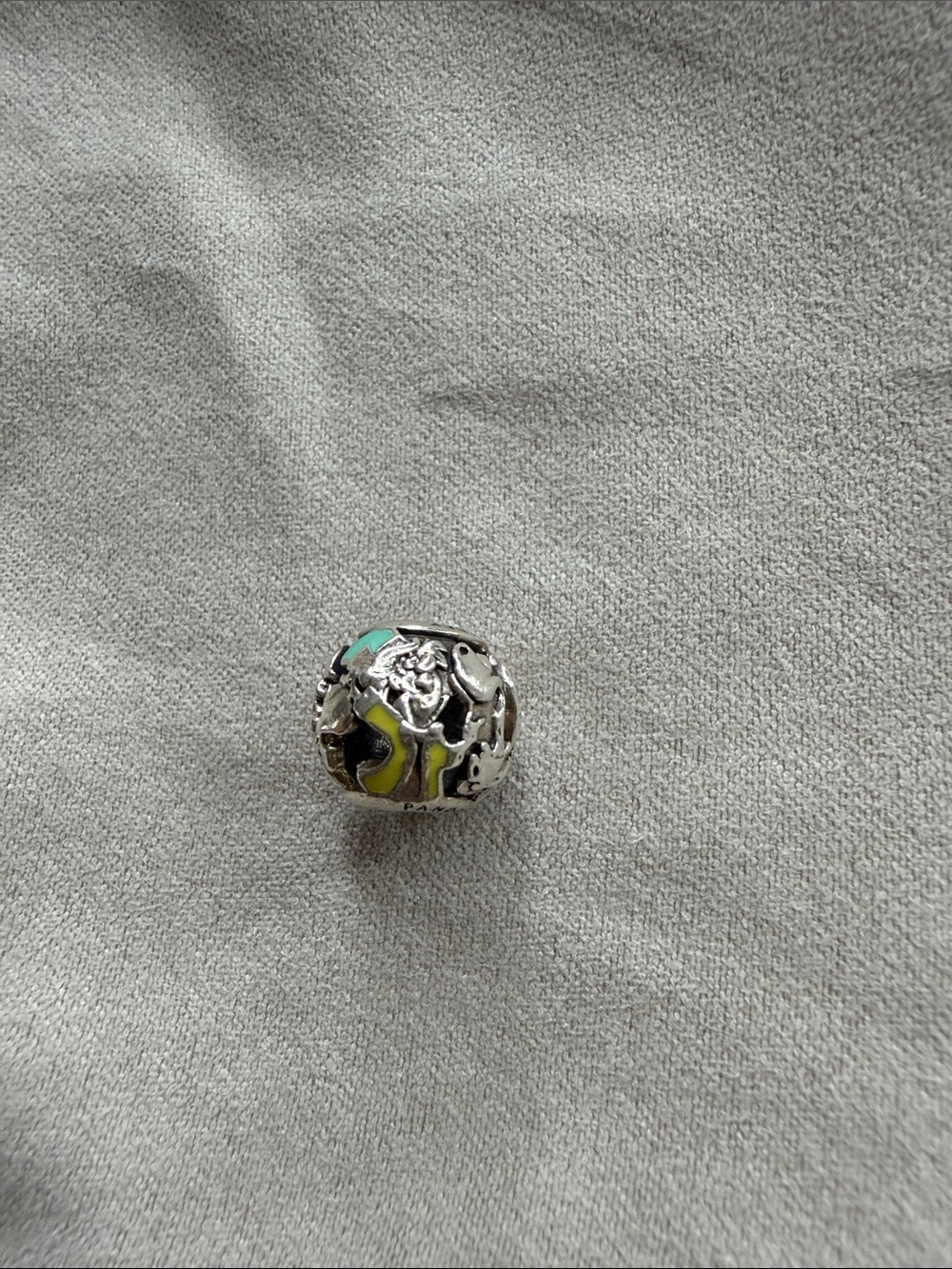 Retired Pandora Alice in Wonderland Framework Charm with Enamel